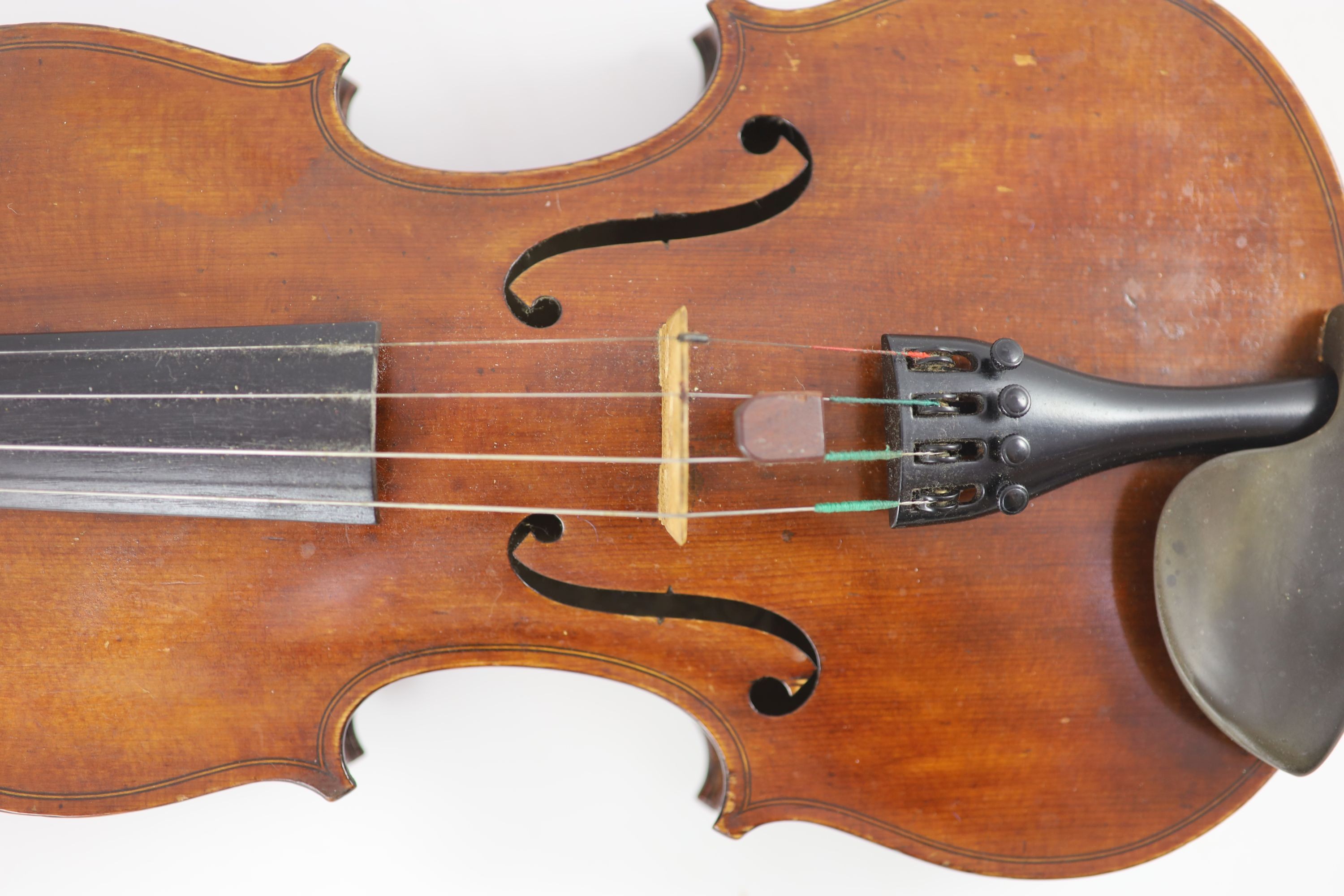 A violin, labelled Georges Cunault / luthier/ 21, Rue de Navarin, Paris An 1900, Length of back 36 cm